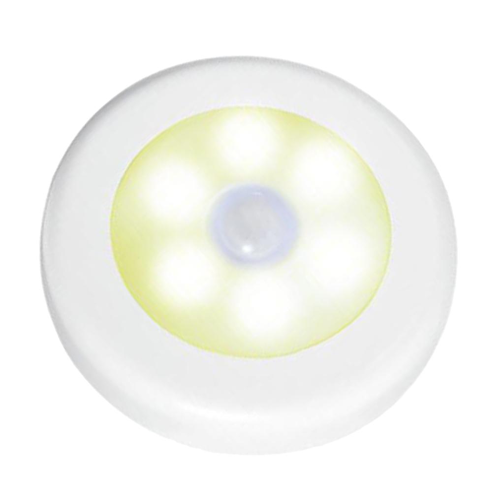 Auto Motion Sensor Infrared Toilet Night Light Cabinet Stair Lamp White Shell Warm White Light