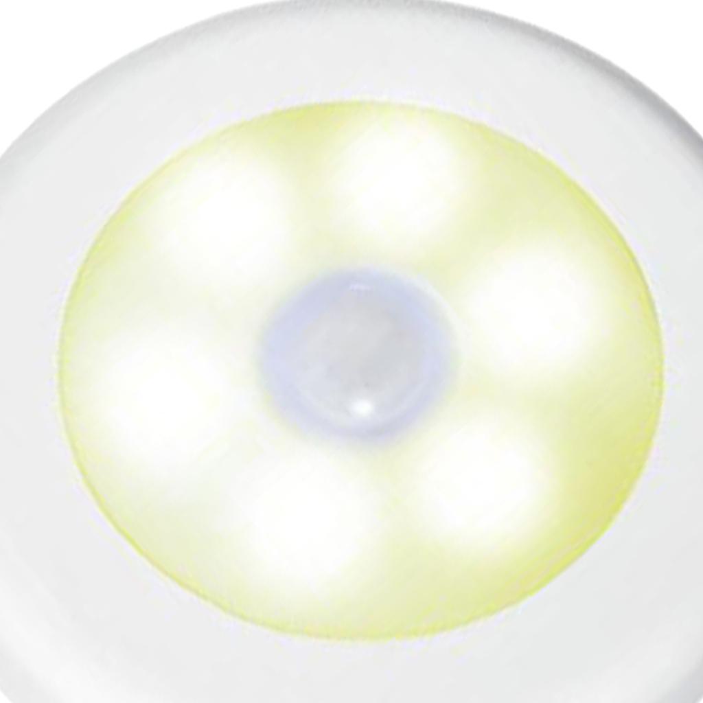 Auto Motion Sensor Infrared Toilet Night Light Cabinet Stair Lamp White Shell Warm White Light