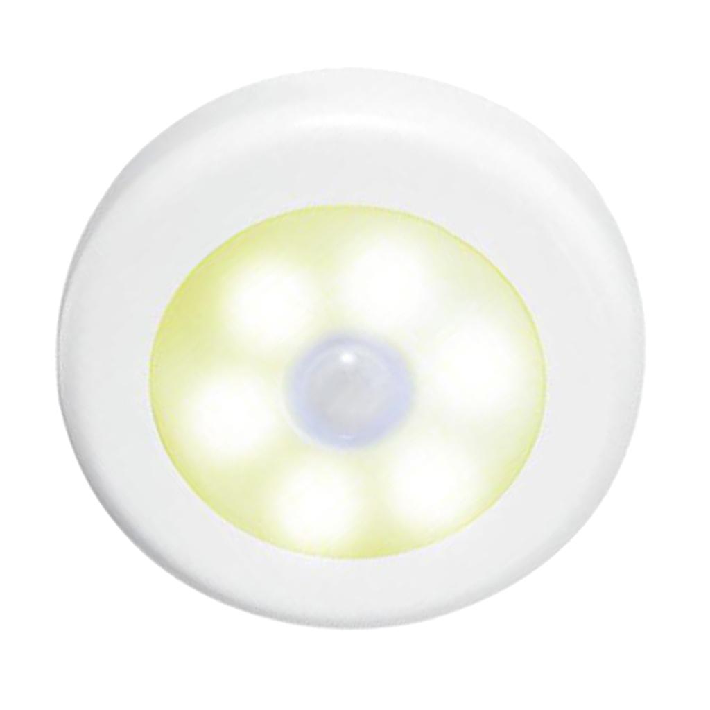 Auto Motion Sensor Infrared Toilet Night Light Cabinet Stair Lamp White Shell Warm White Light