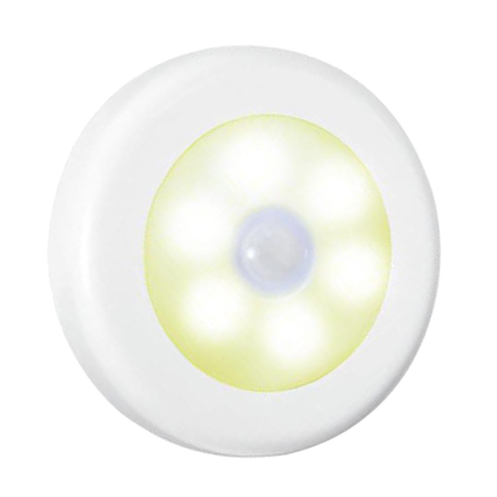 Auto Motion Sensor Infrared Toilet Night Light Cabinet Stair Lamp White Shell Warm White Light