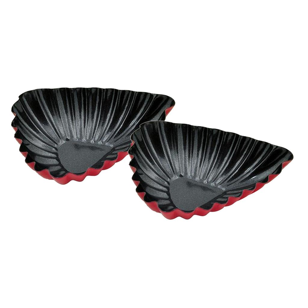 2Pcs Nonstick Tart Pan Tartlet Mold Egg Tart Tin Muffin Cake Mould 75X20mm