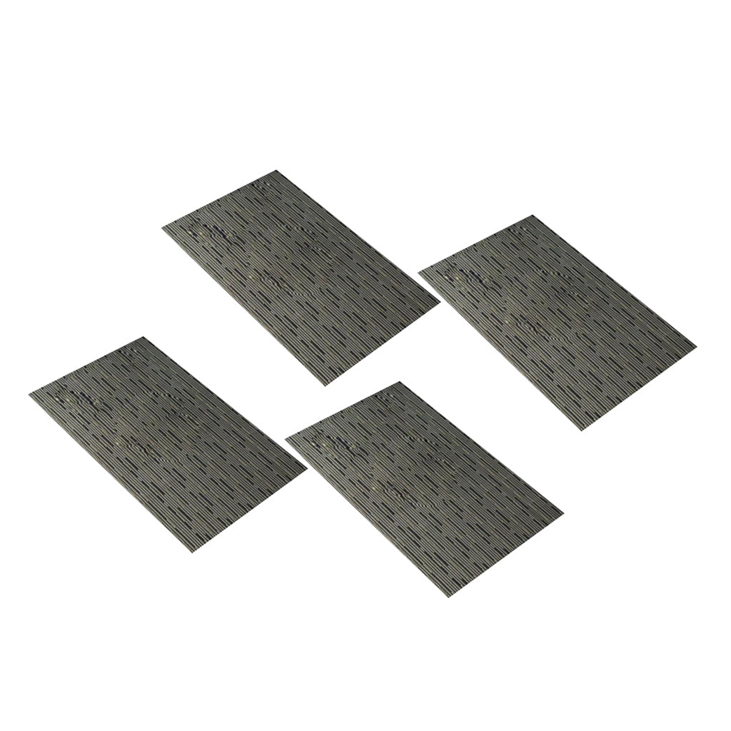 4pcs Vinyl Placemats Coasters Plastic Vintage Tableware Picnic Mat Grey
