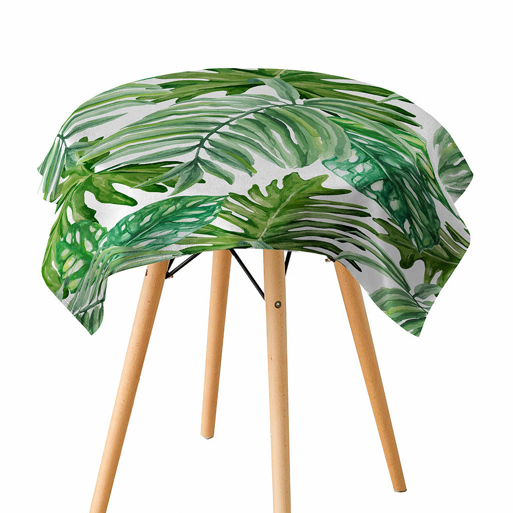 Tropical Plants Crane Printed Tablecloths Waterproof Polyester 140*260CM L