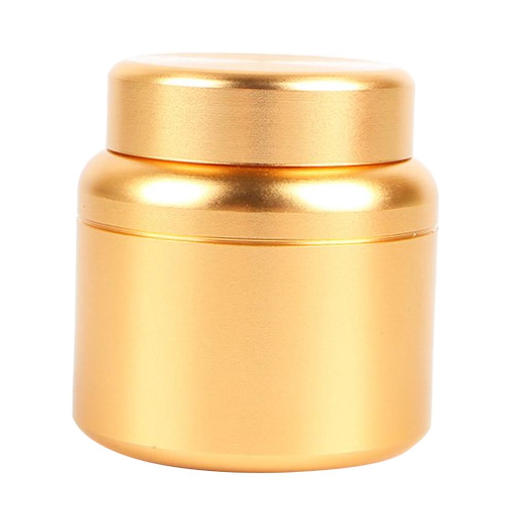 Aluminum Storage Box Coffee Tea Tins Canisters With Airtight Lids Gold