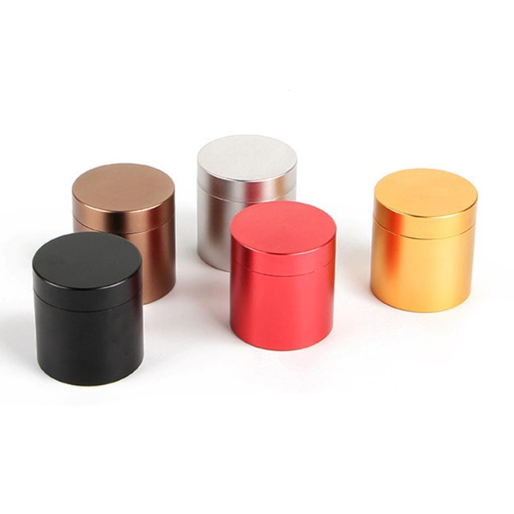 Small Metal Storage Box Coffee Tea Tins Canisters With Airtight Lids Black