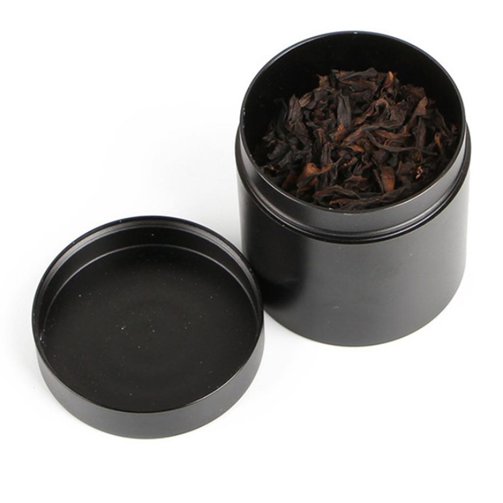 Small Metal Storage Box Coffee Tea Tins Canisters With Airtight Lids Black