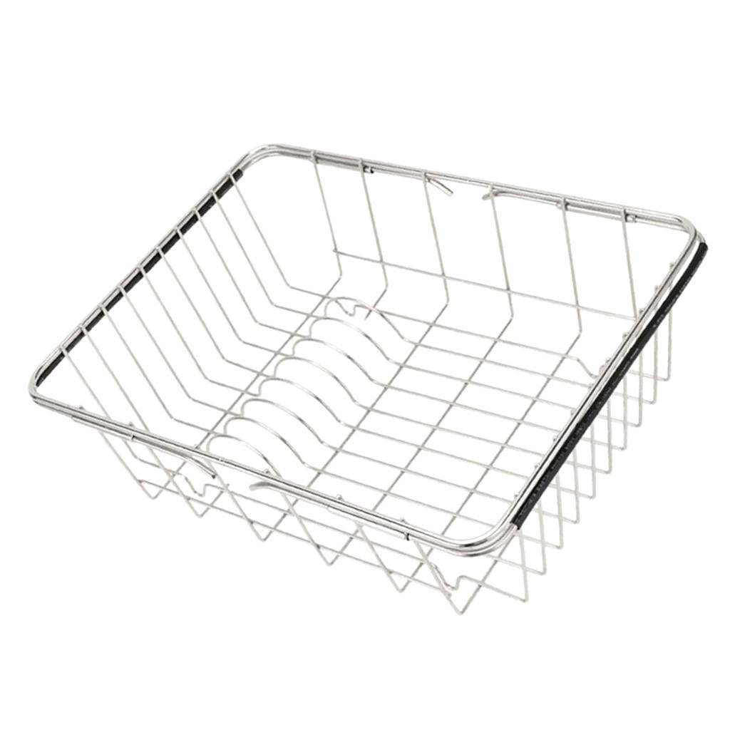 Stainless steel Expandable Sink Dish Drainer Vegetable Fruit Storage Basket