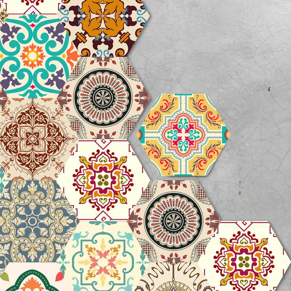 10pcs Floor Stickers PVC Tile Stickers Removable Wall Stickers Home Decor C