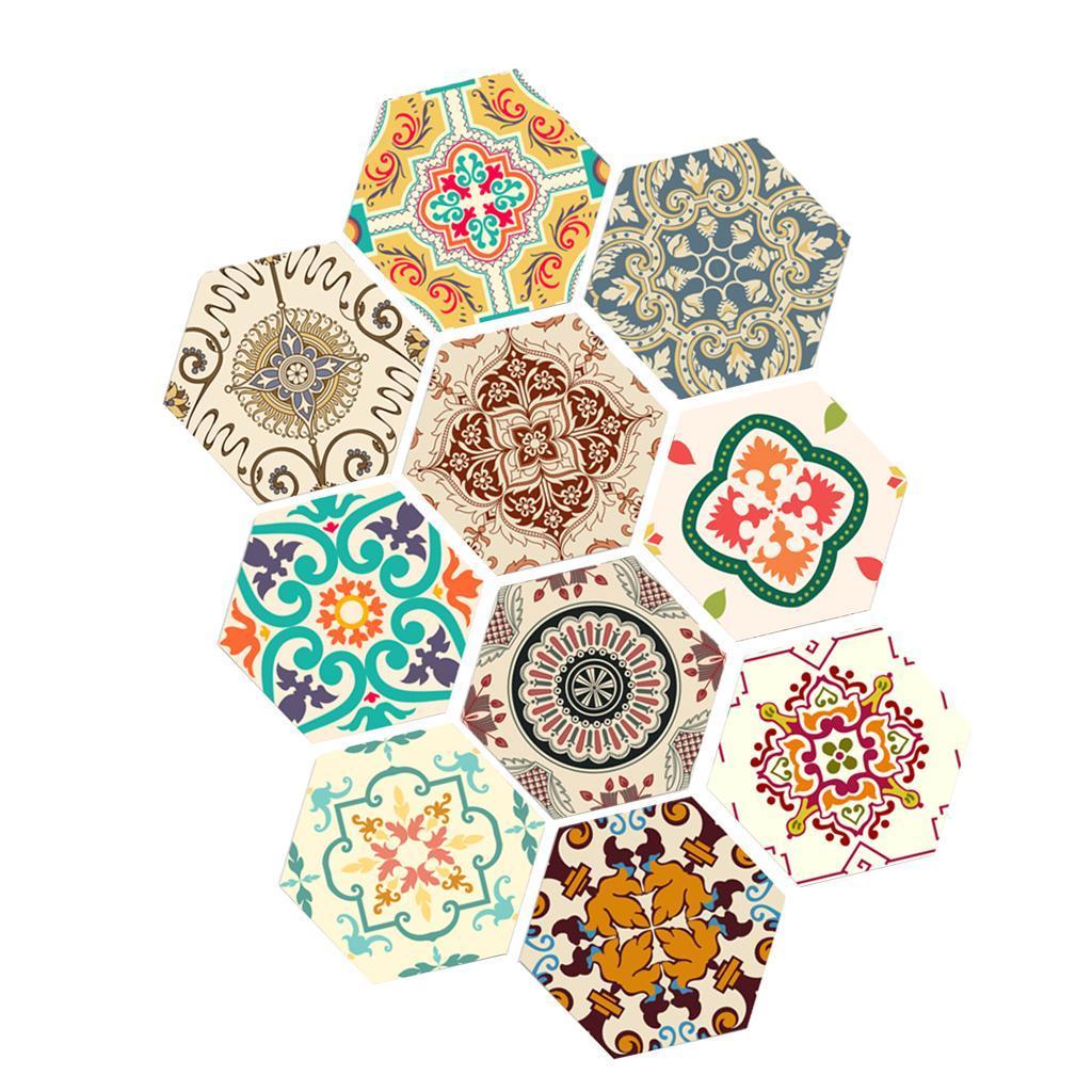 10pcs Floor Stickers PVC Tile Stickers Removable Wall Stickers Home Decor C