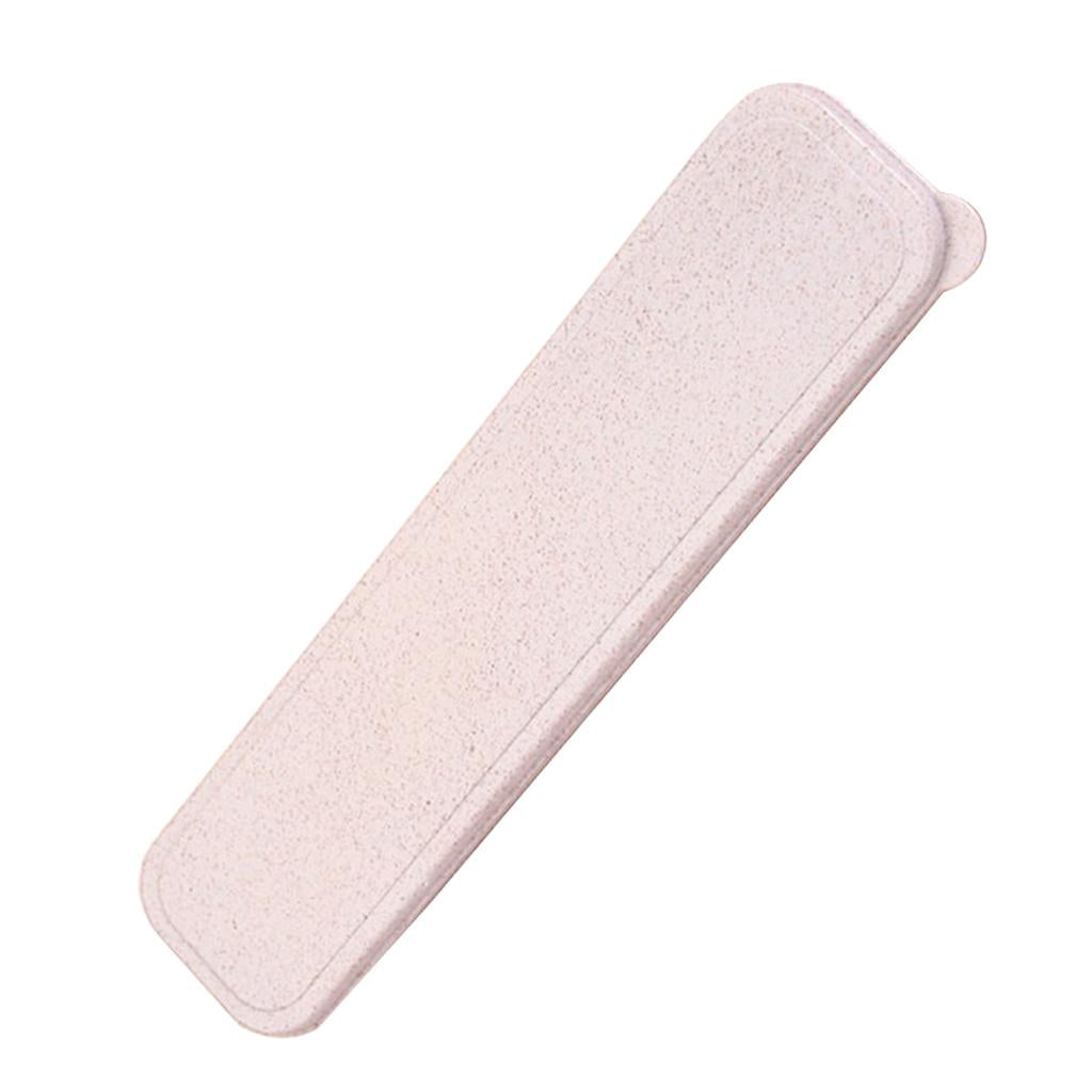 3xPlastic Portable Travel Tableware Storage Box for Flatware Beige C