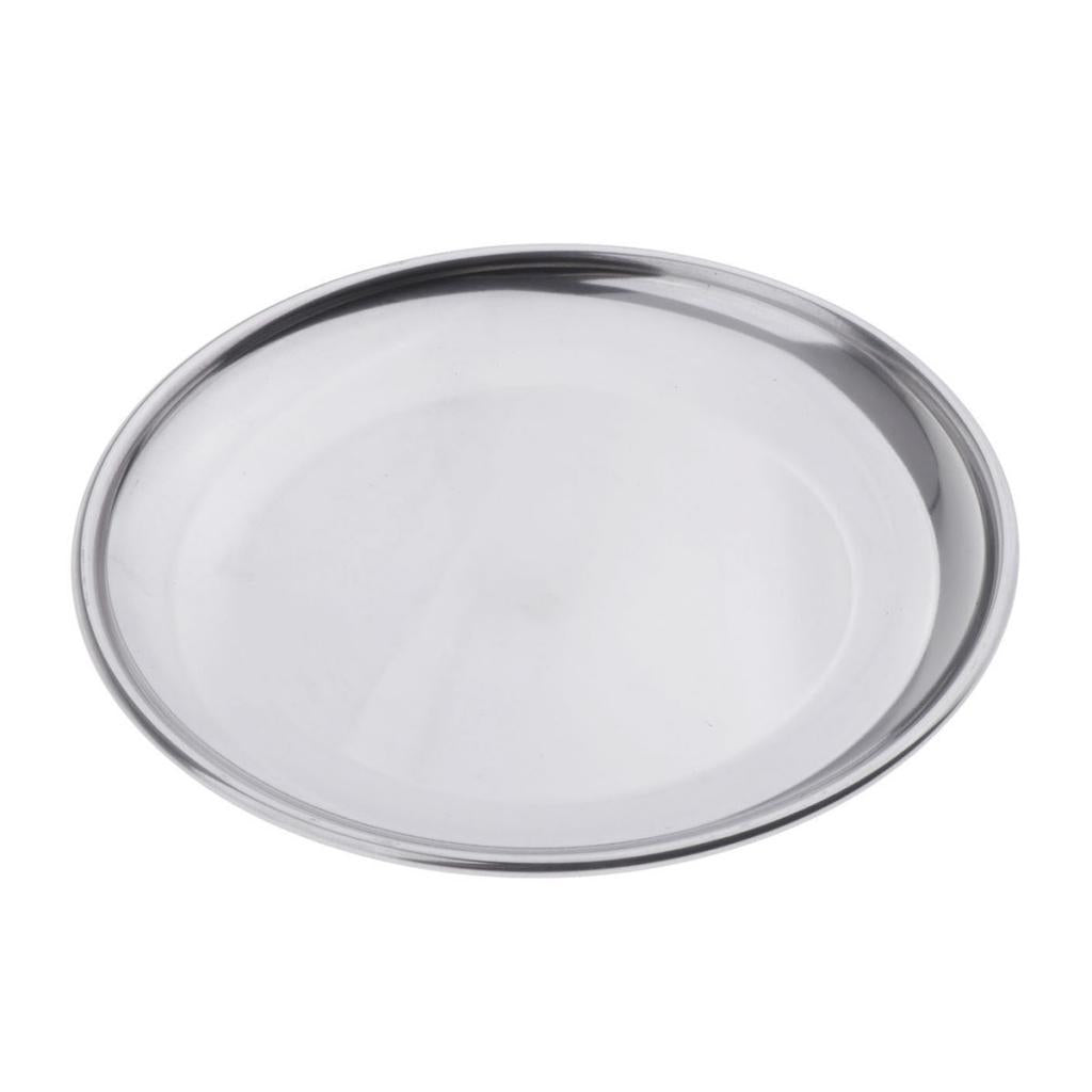 6xStainless Steel Round Plates 14CM
