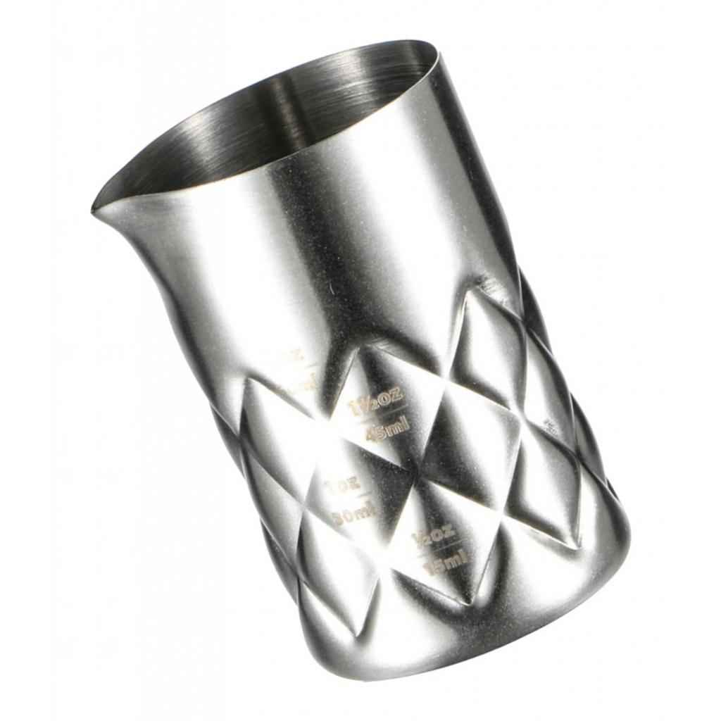 60ml Checked Cocktail Mixing Glass Stainless Steel Bartender Tool Silver