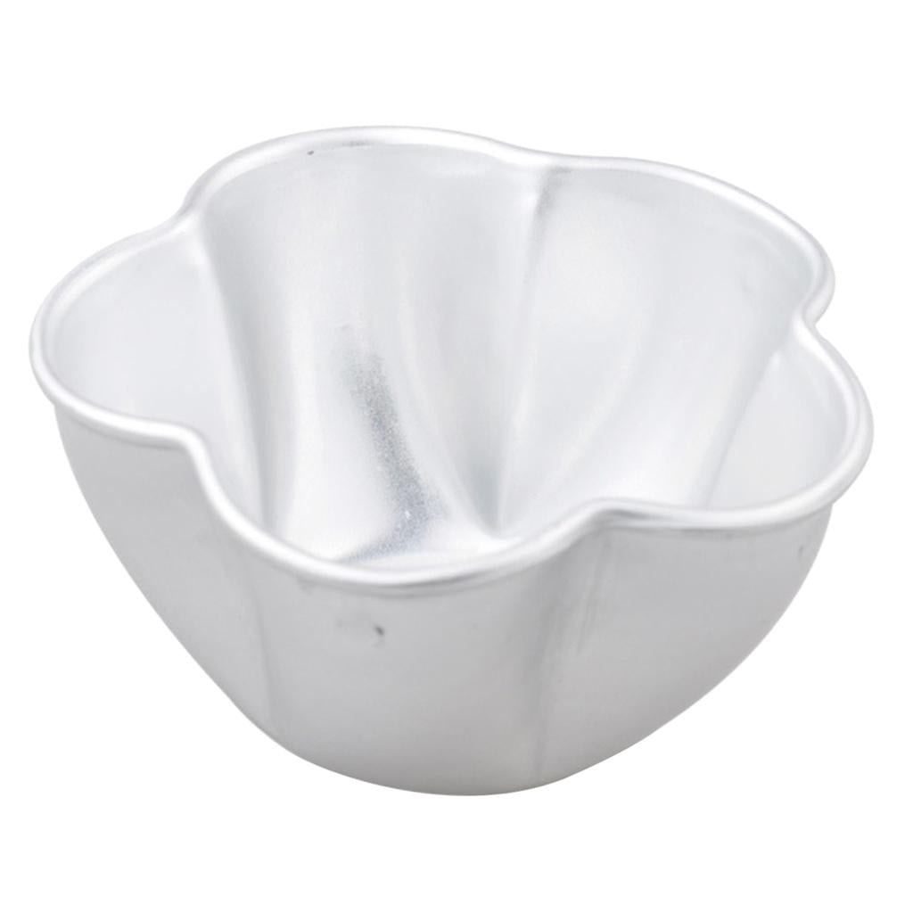 4xAluminum Alloy Cake Mould 3D Plum Blossom Shaped Mold Bread Ice Cube Tray