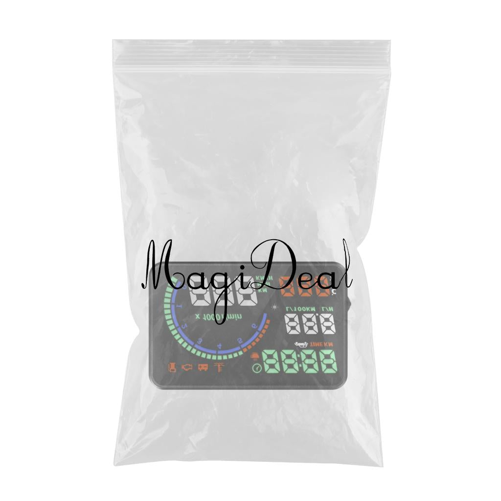 5.5 in Car Head UP Display Projector OBD2 Speed Warning Mileage Measurement