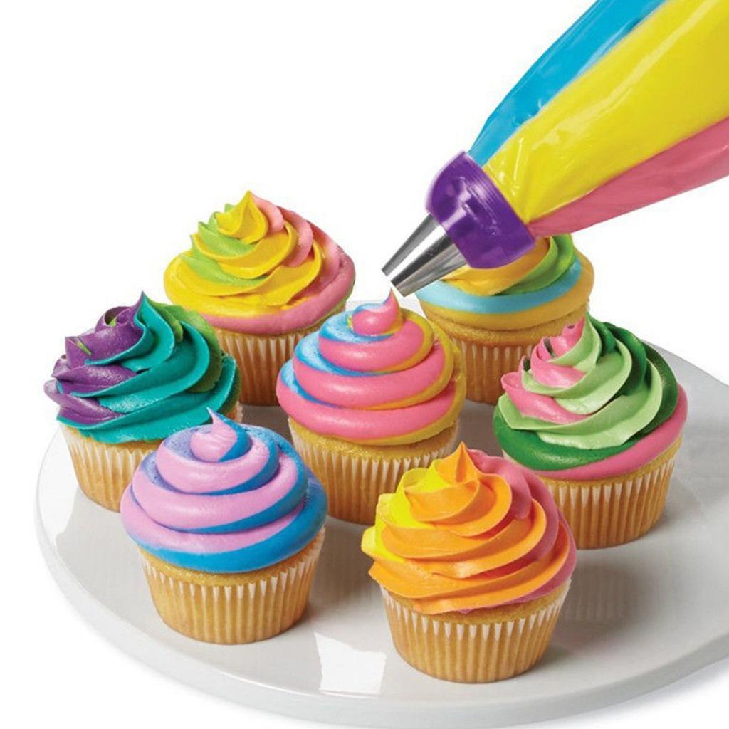 4x Cream Decor Decorate DIY Tool  Ice Pip Nozzle Converter