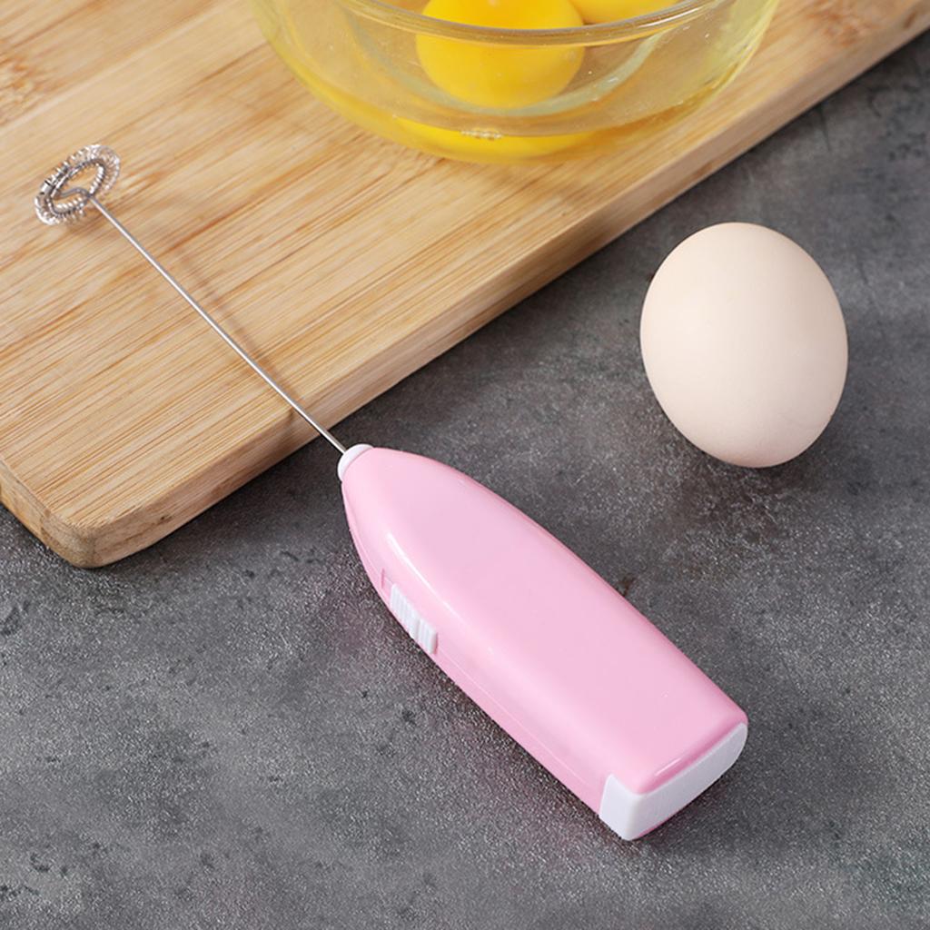 2xHandheld Stainless Steel Electric Egg Beater Milk Mixer Kitchen Tools Pink