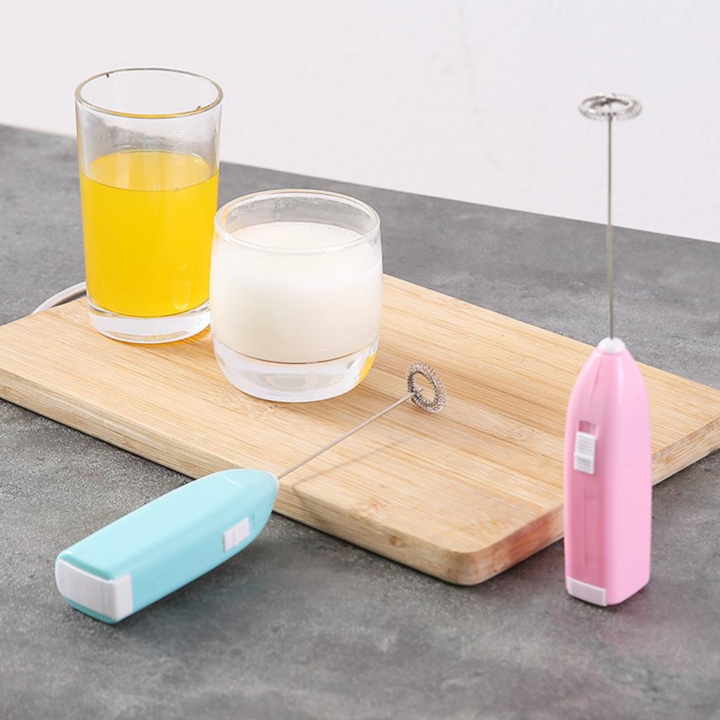 2xHandheld Stainless Steel Electric Egg Beater Milk Mixer Kitchen Tools Pink