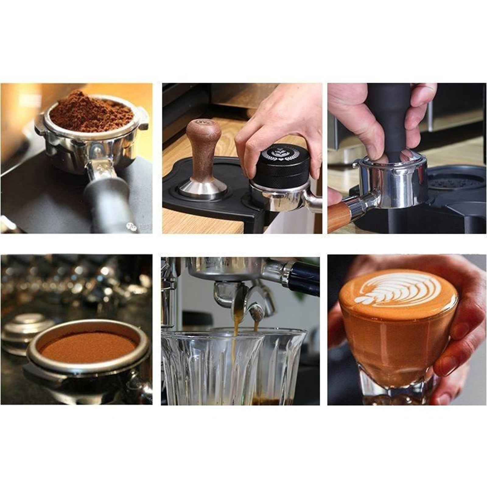 Bottomless Portafilter for Delonghi Coffee Machine 51mm Brown Wooden Handle