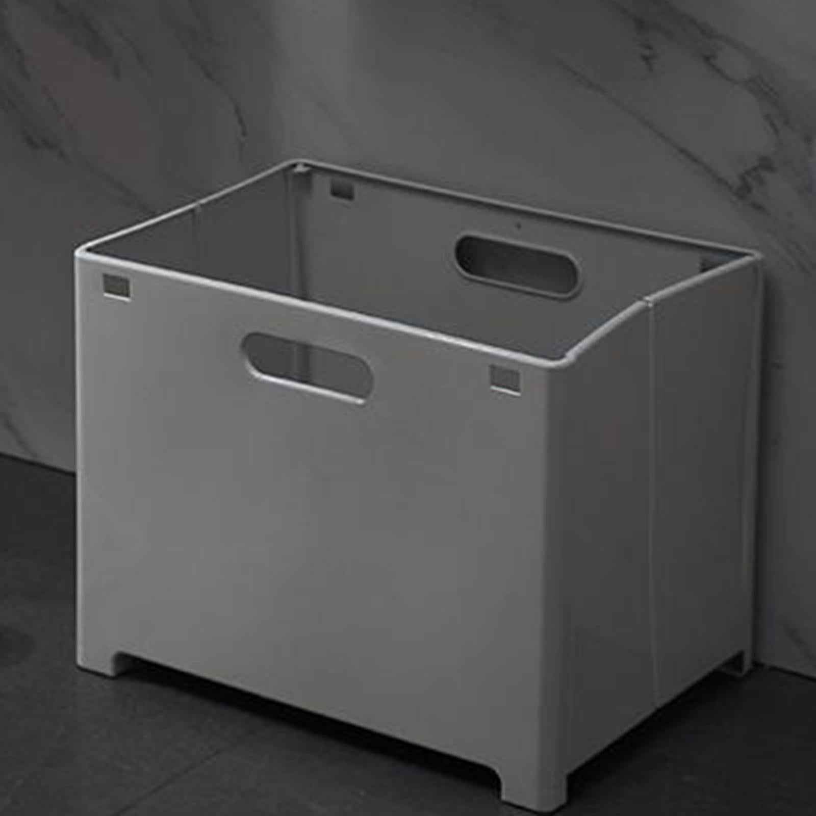 Foldable Dirty Clothes Storage Basket Wall Hanging Laundry Grey  S