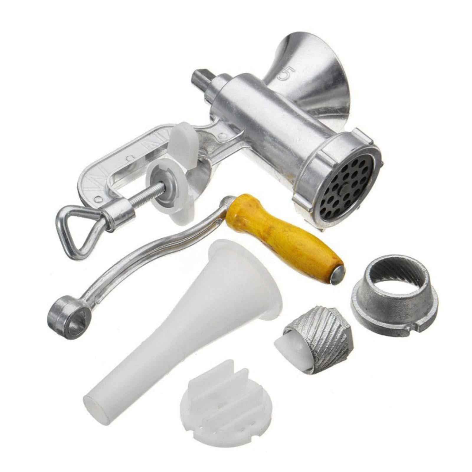 Stainless Steel Manual Meat Grinder Mincer Tool Table Hand Crank Sausage S
