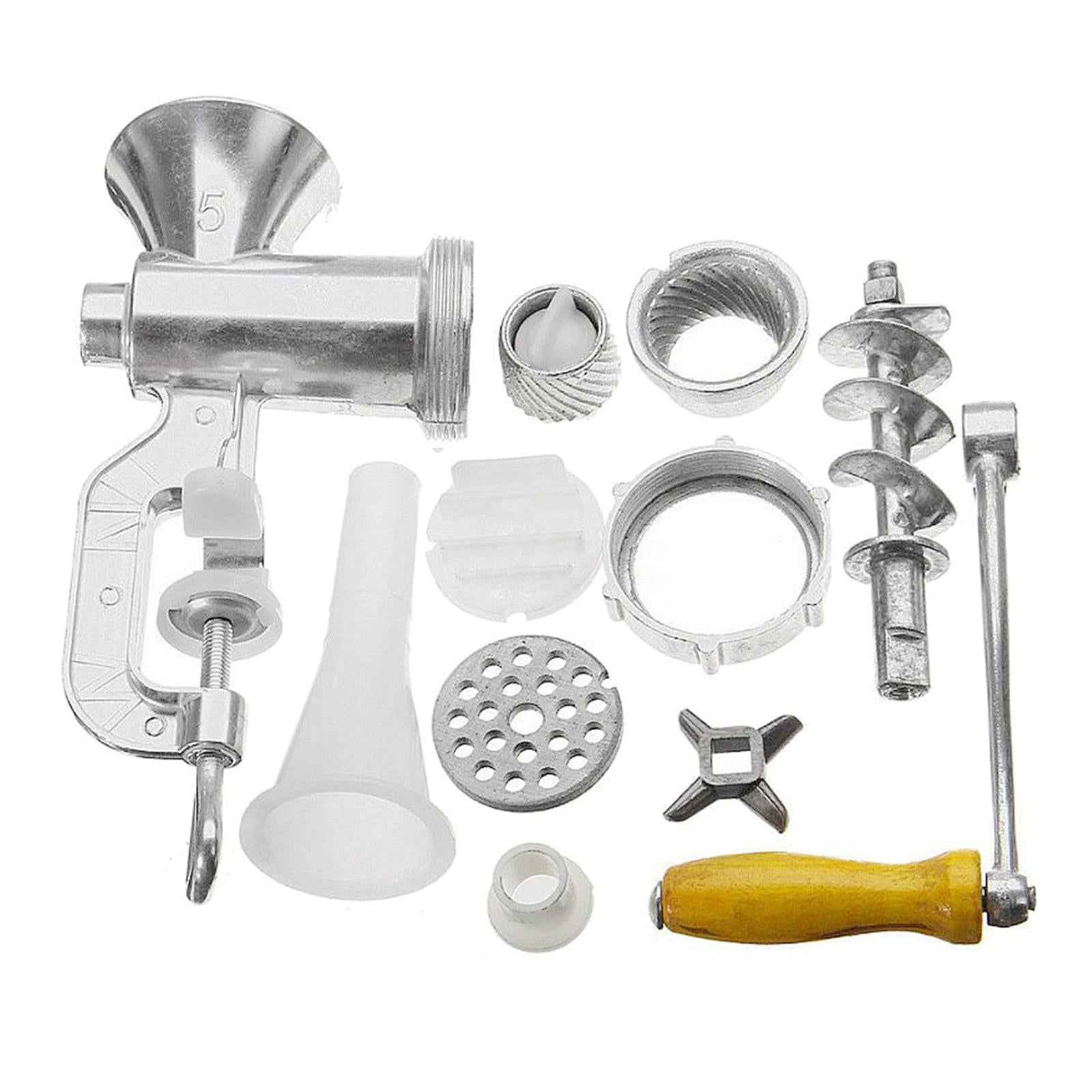 Stainless Steel Manual Meat Grinder Mincer Tool Table Hand Crank Sausage S