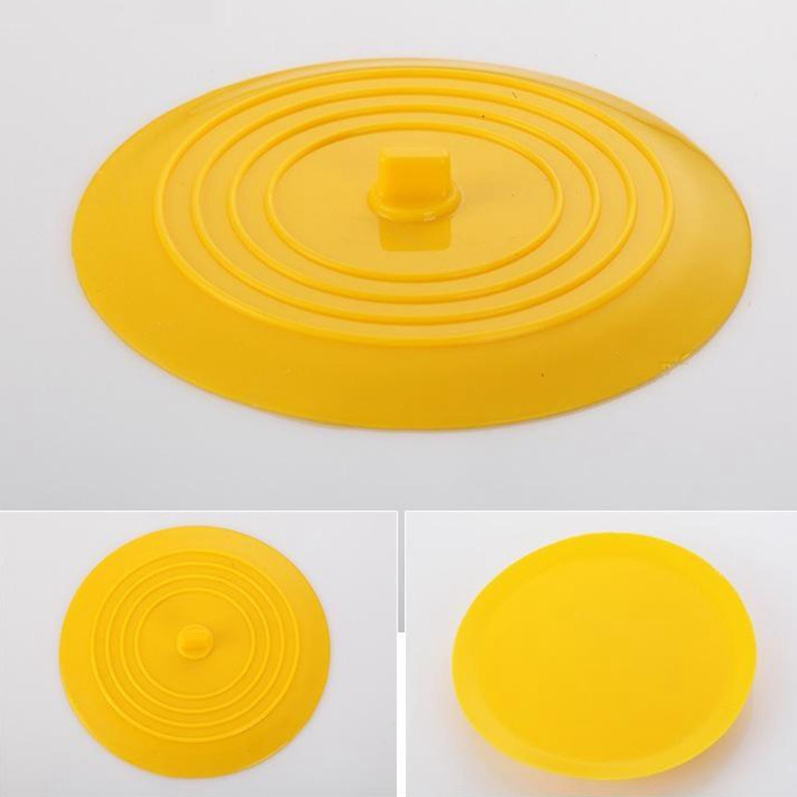 3xSilicone Tub Stopper Bathtub Drain Stopper Sealing Sink Stopper Yellow