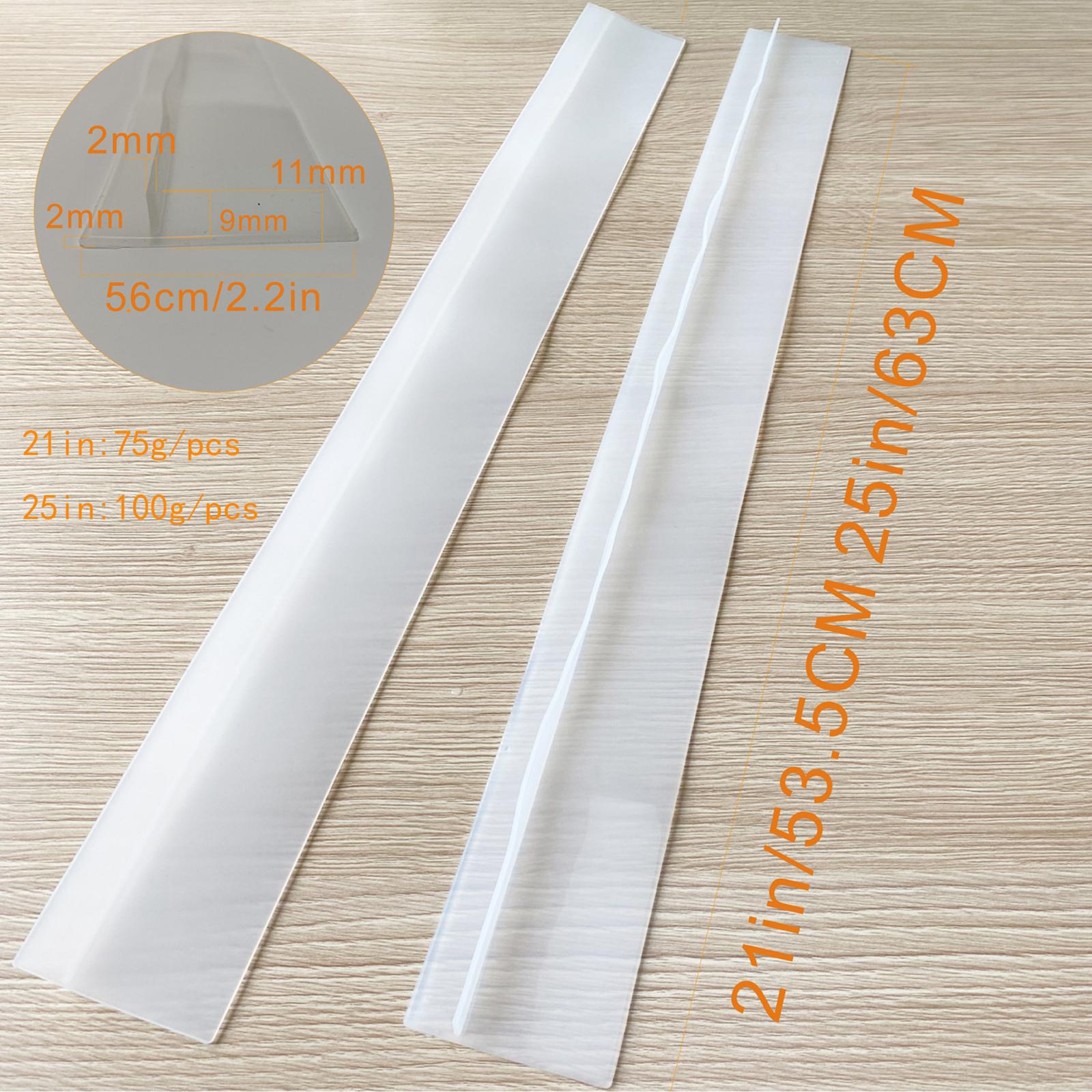 4xKitchen Silicone Stove Counter Gap Cover Kitchen Spill Guard Clear 25Inch