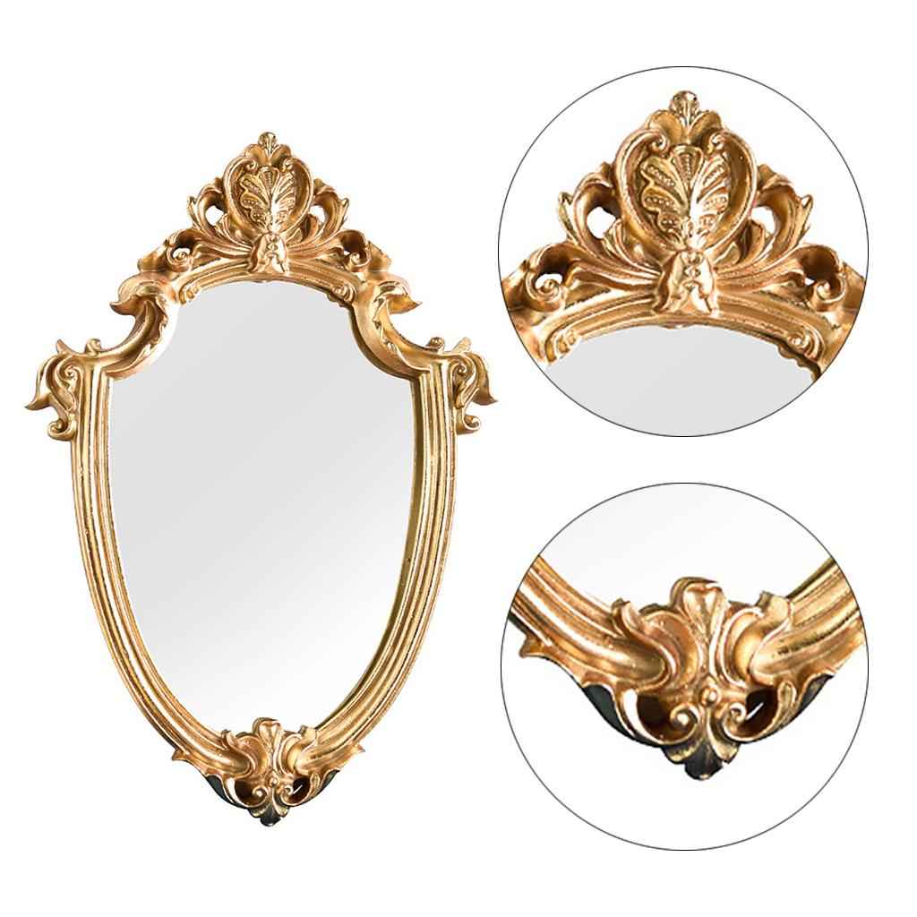 European Style Resin Hanging Wall Oval Mirror Home Nordic Decoration Mirror
