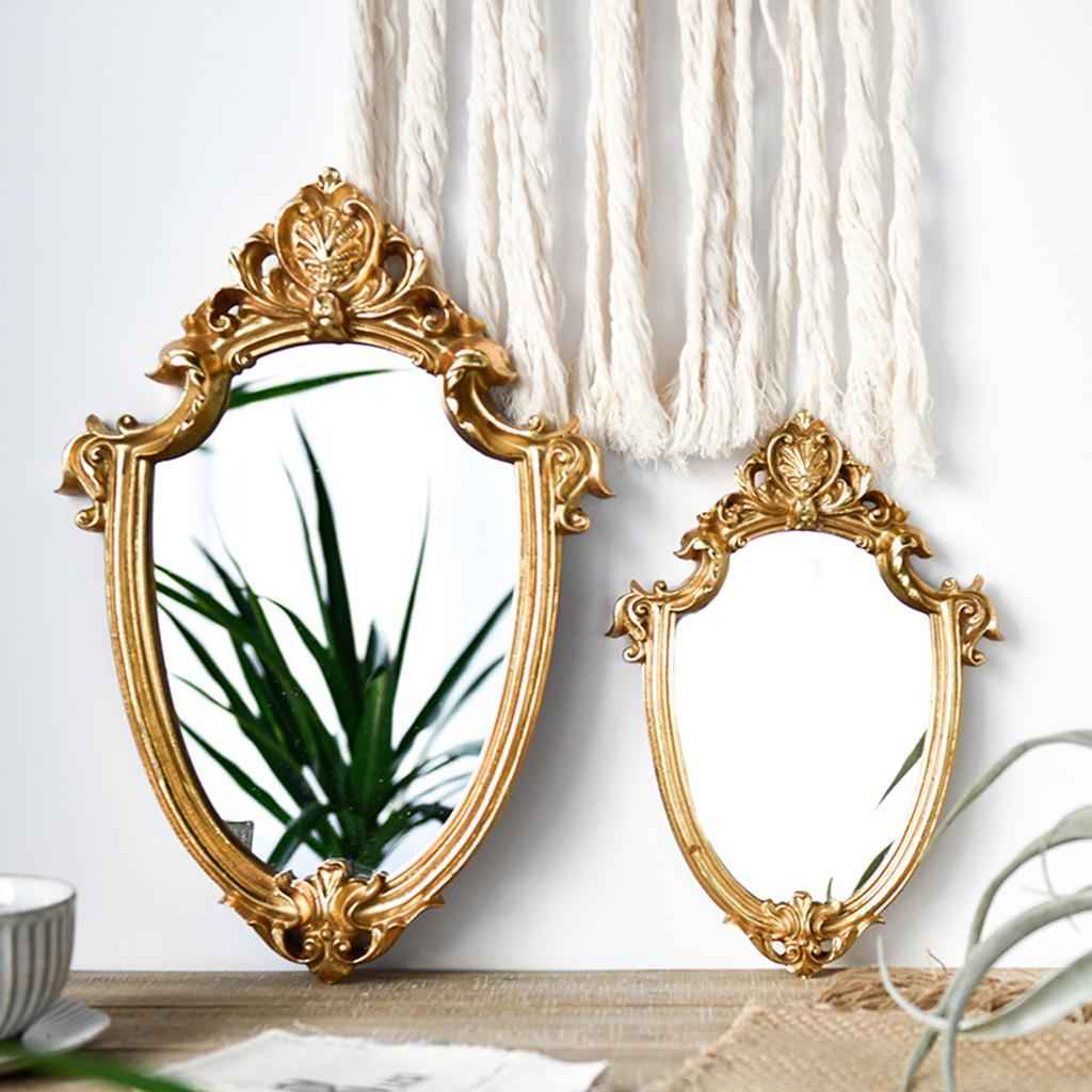 European Style Resin Hanging Wall Oval Mirror Home Nordic Decoration Mirror