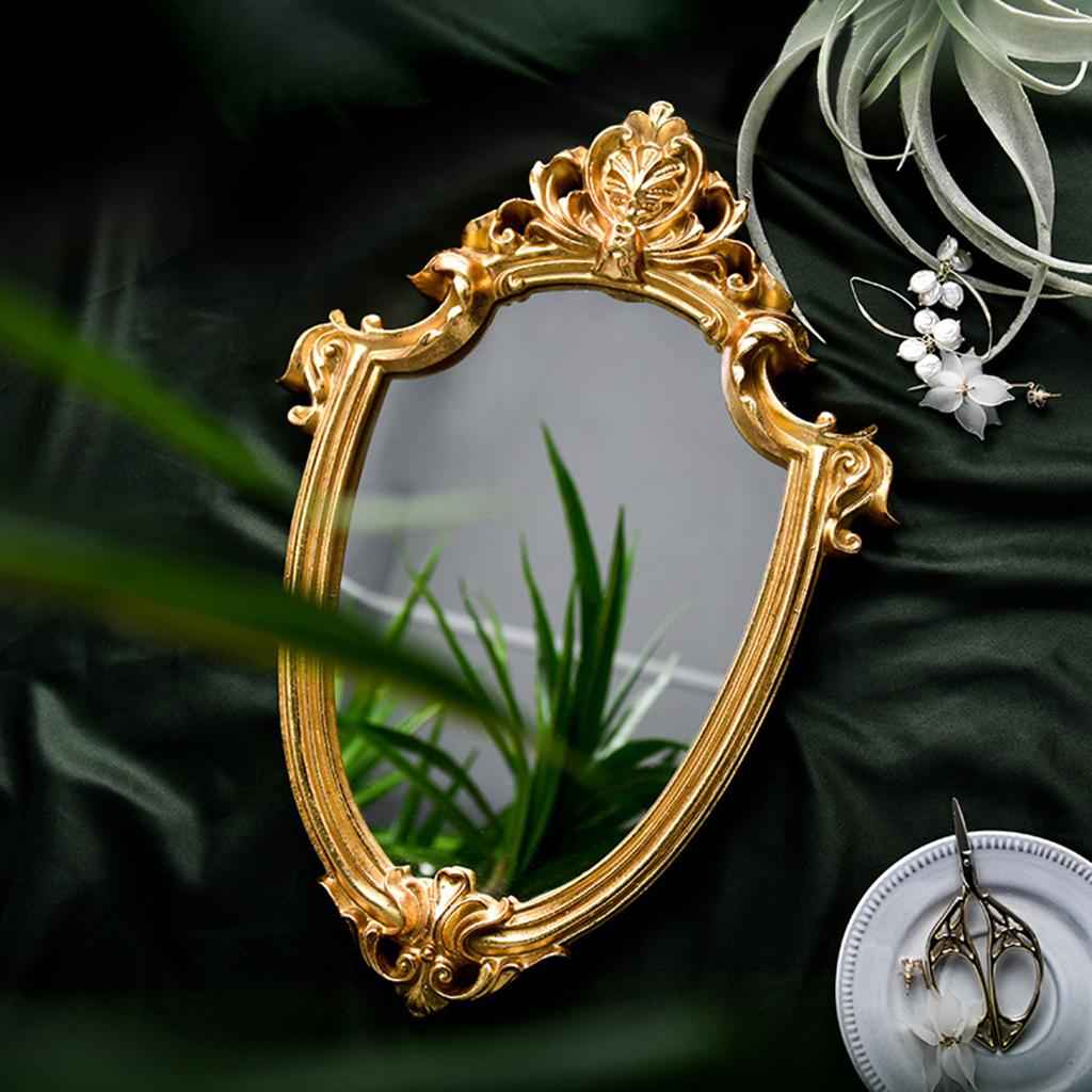 European Style Resin Hanging Wall Oval Mirror Home Nordic Decoration Mirror