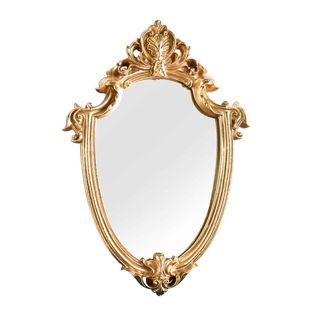European Style Resin Hanging Wall Oval Mirror Home Nordic Decoration Mirror