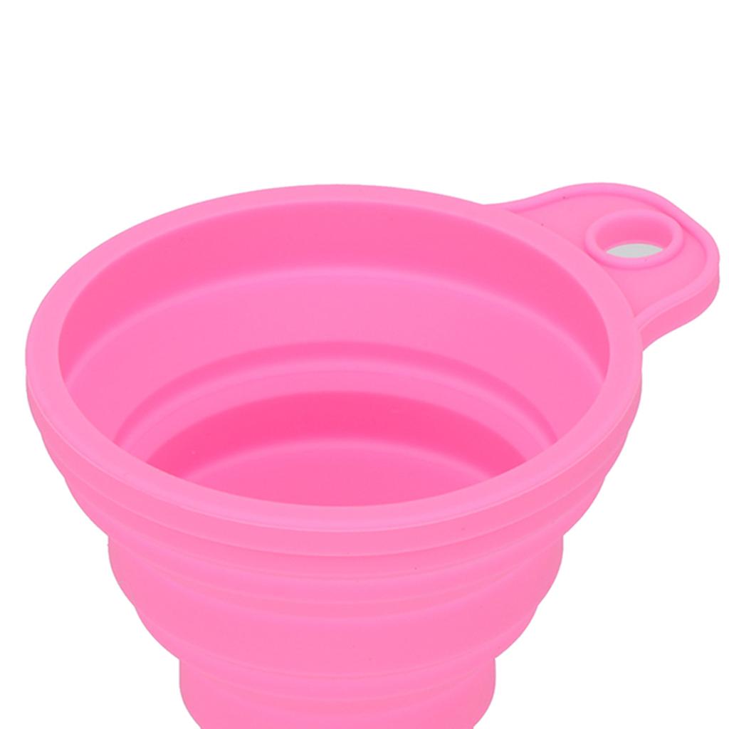 2xKitchen Funnel Small Flexible for Liquid Powder Protein Powder BPA-Free pink