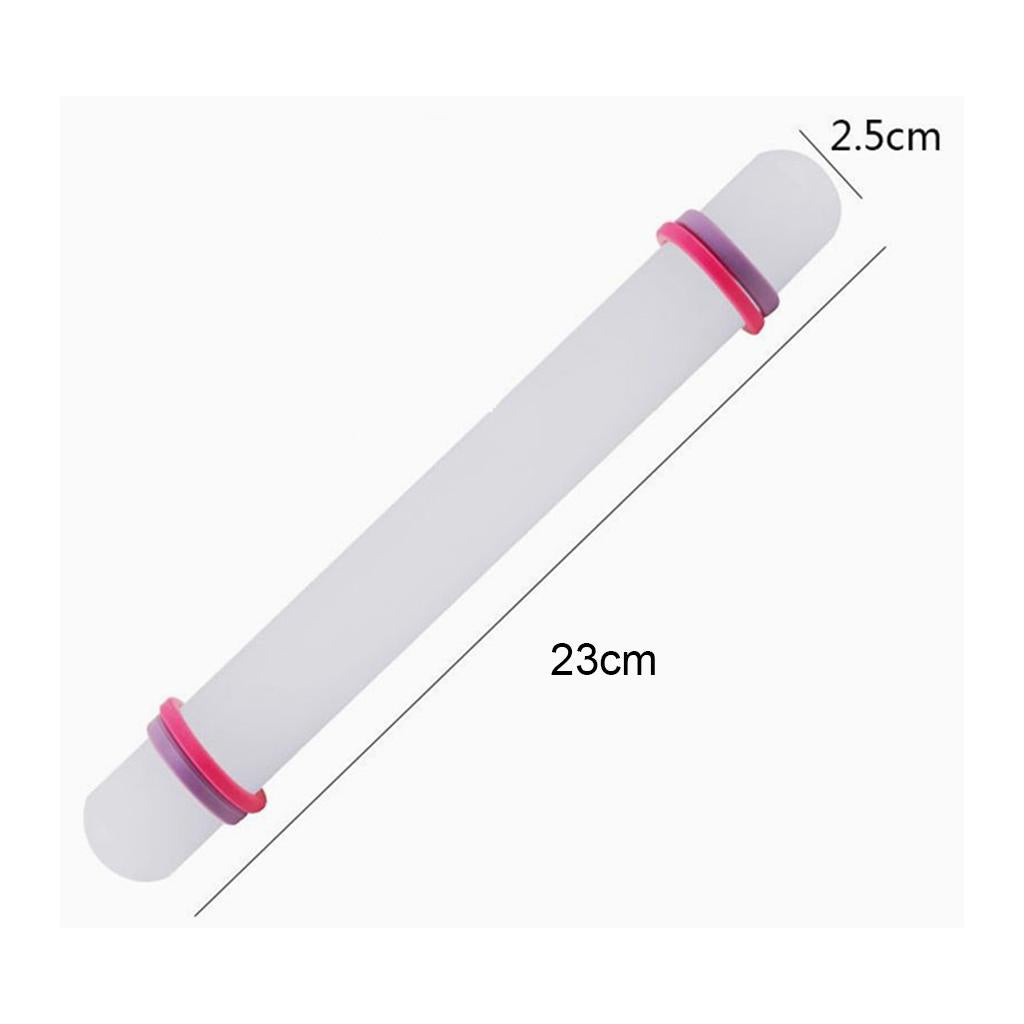 2xNon Stick Rolling Pin Decoration Fondant Baking Cake Dough Roller 9 inch