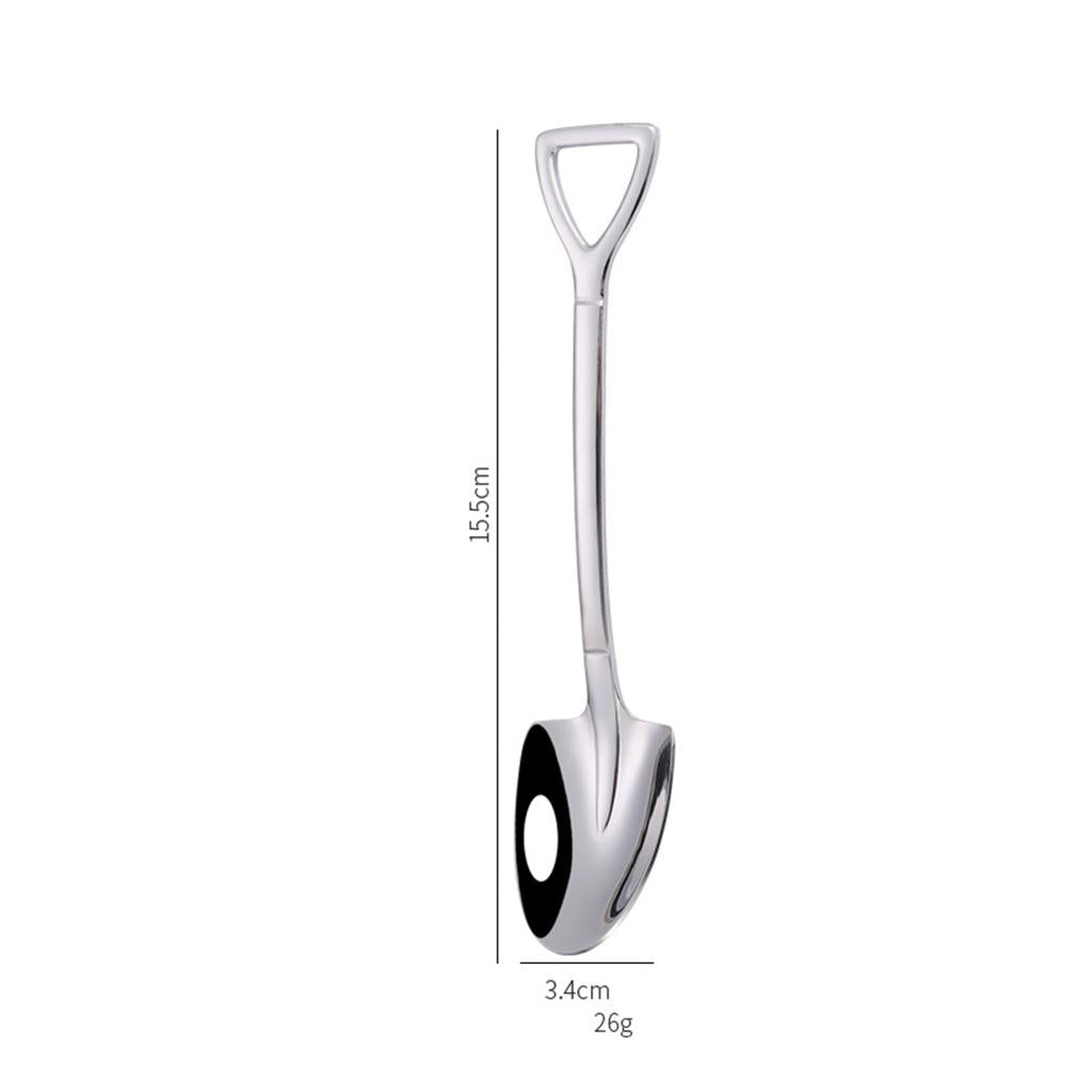 2xShovel Stainless Steel Coffee Spoon Dessert Ice Cream Sundae Tea Spoon