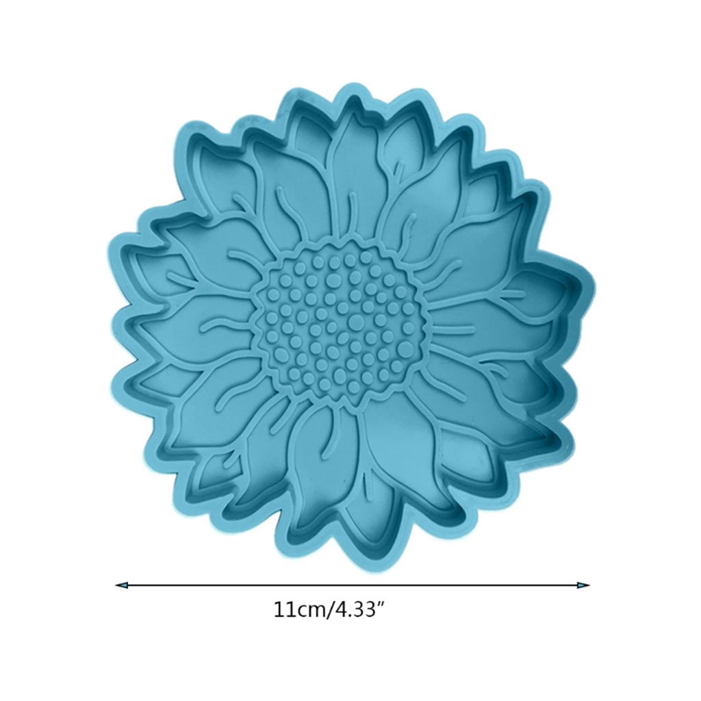3xDIY Crafts Sun Flower Coaster Mould Silicone Mold Cup Mat Making Casting