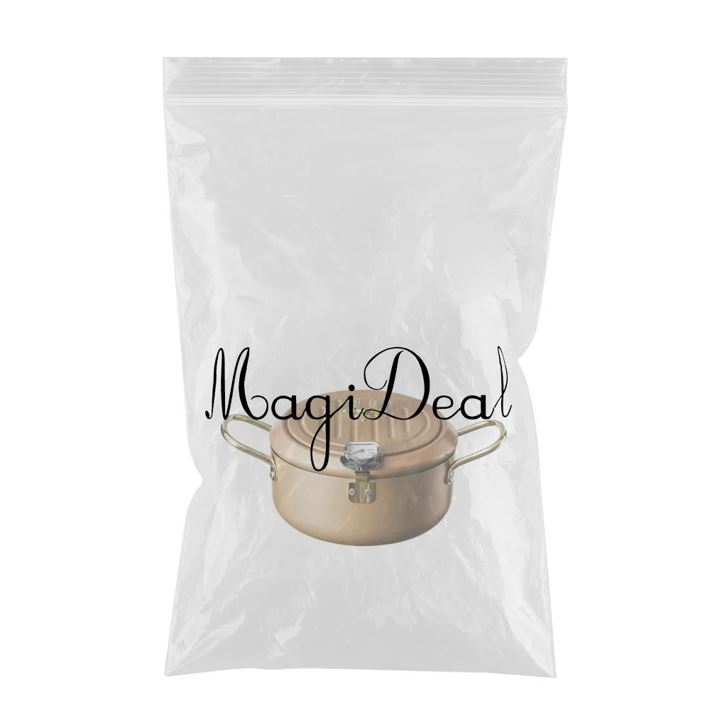 Deep Frying Pot Japanese Tempura Fryer Pan Kitchen Cookware 20cm Champagne