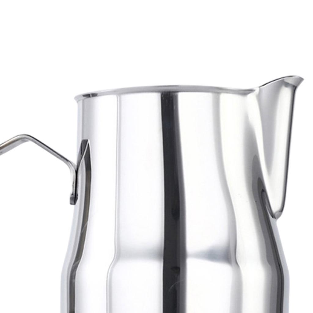 Coffee Milk Frothing Jug Milk Foamer Mugs Barista Steam Pitcher Frother Cup silver 350ml