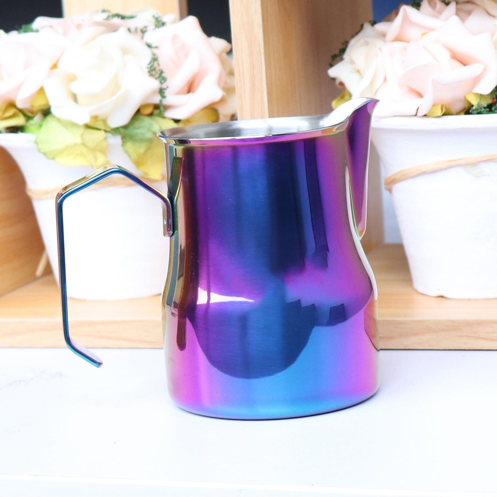 Coffee Milk Frothing Jug Milk Foamer Mugs Barista Steam Pitcher Frother Cup colorful 350ml