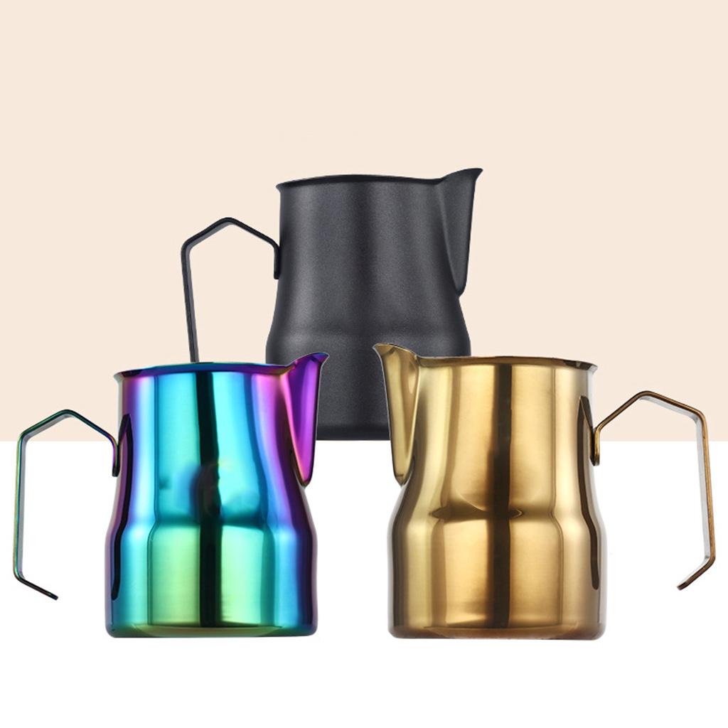 Coffee Milk Frothing Jug Milk Foamer Mugs Barista Steam Pitcher Frother Cup colorful 350ml