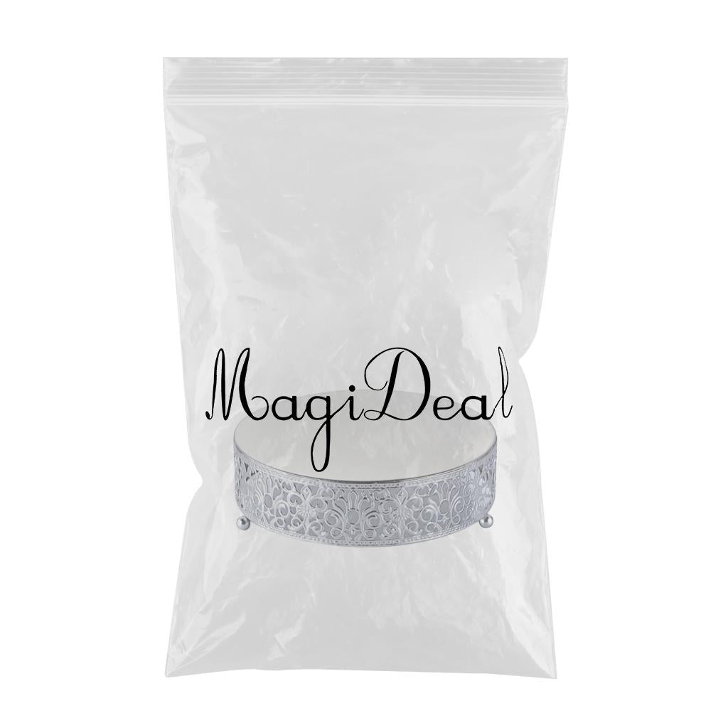 Dessert Cookies Cupcake Stand Dining Display Serving Plate Silver 20cm