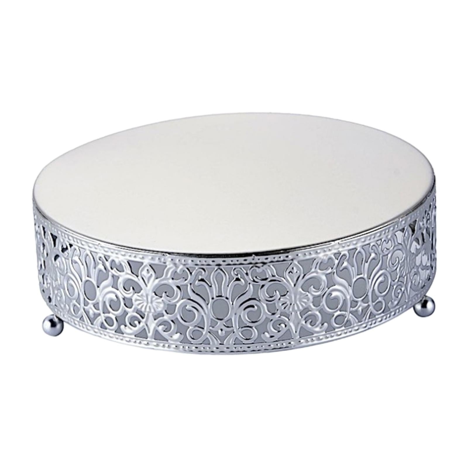 Dessert Cookies Cupcake Stand Dining Display Serving Plate Silver 20cm
