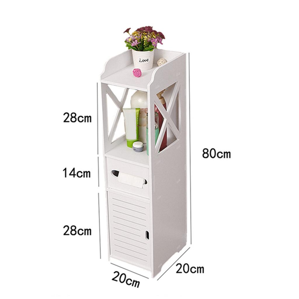 Bathroom Corner Cabinet Wall Storage Bath Shower Organiser Shelf Cupboard 200x200x800mm