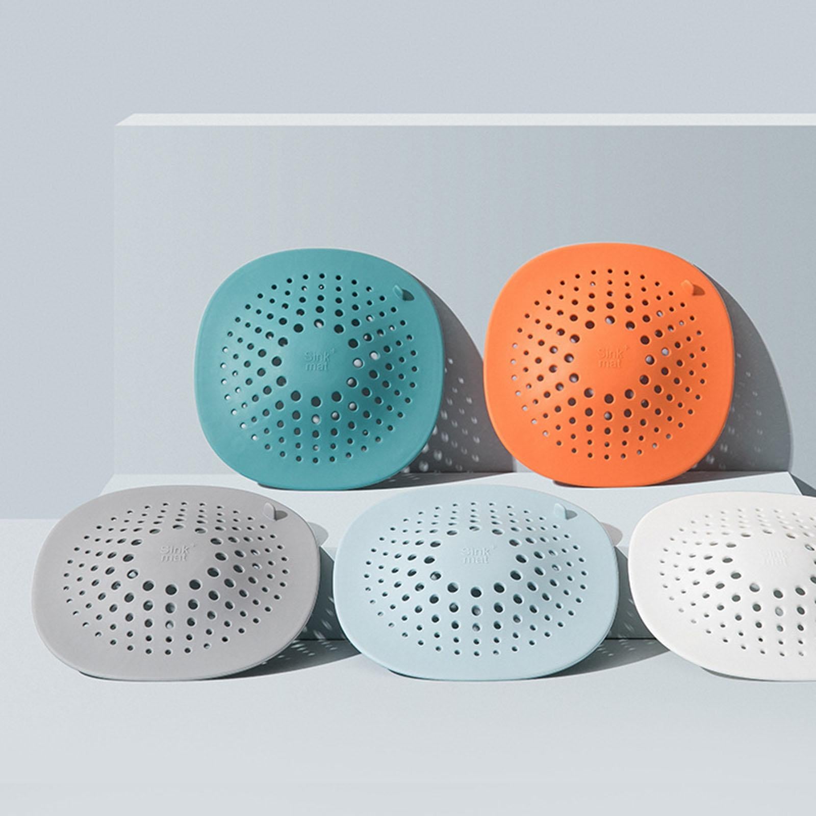 3xDrain Hair Catcher Bath Stopper Sink Strainer Filter Shower Cover Blue