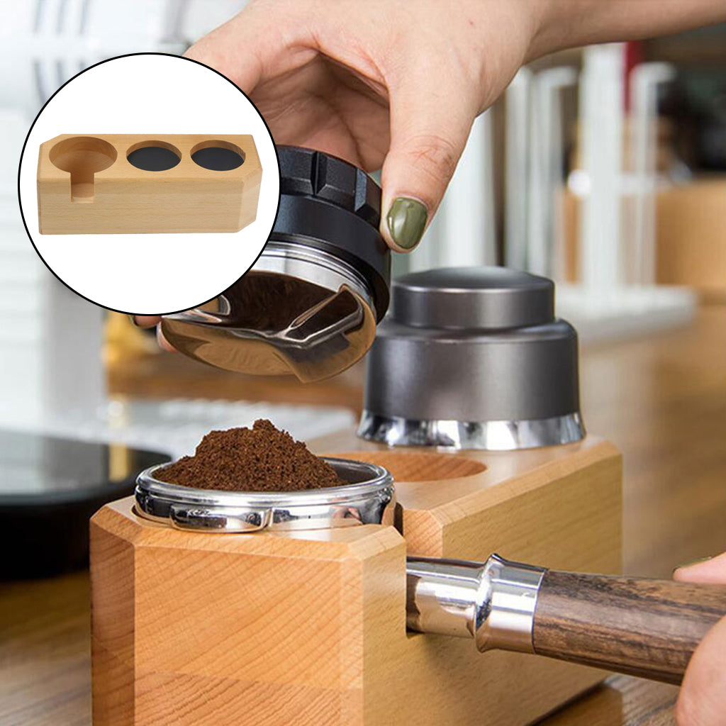 Coffee Tamper Holder Anti-slip Barista Station Rest Latte Art Barista Tools L Beech