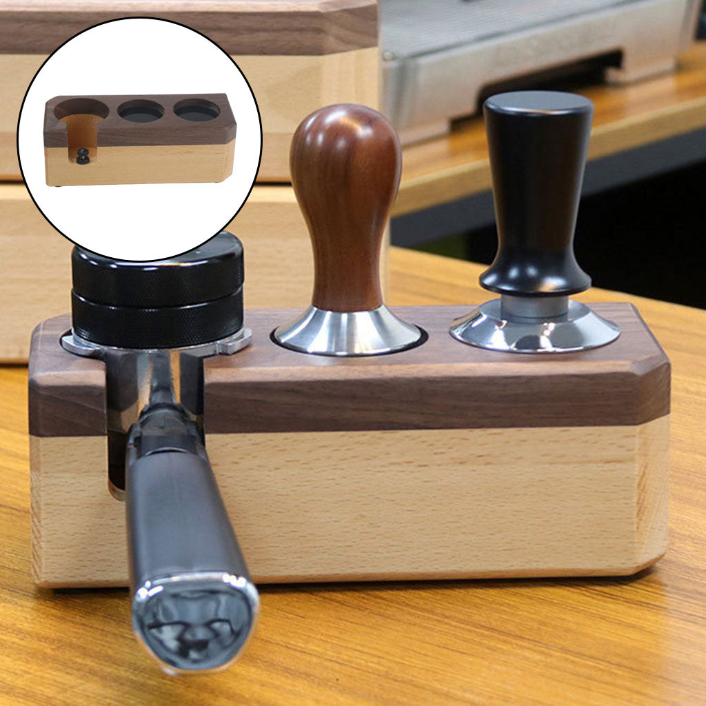 Coffee Tamper Holder Anti-slip Barista Station Rest Latte Art Barista Tools S Walnut Beech