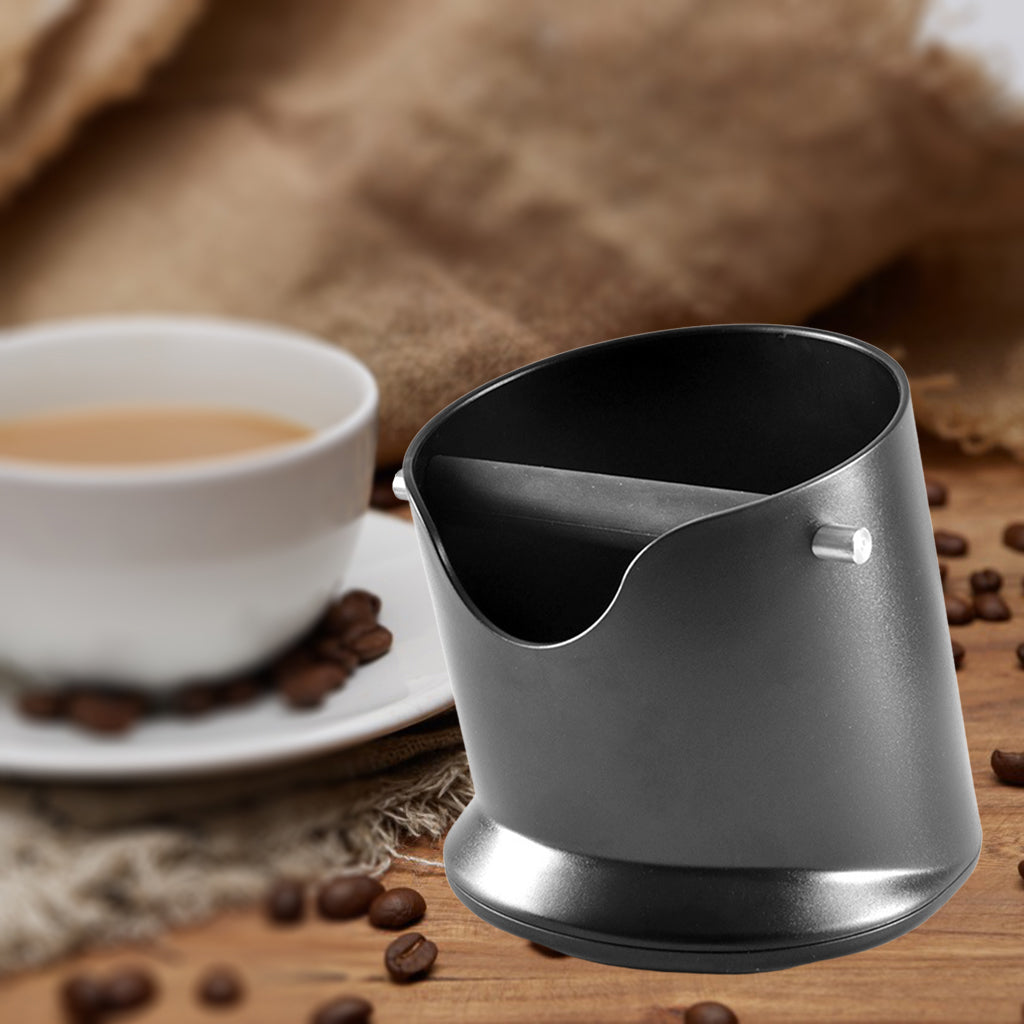 Coffee Knock Box Bin Espresso Grinds Tamper Waste Tamp Tube Grind Black B