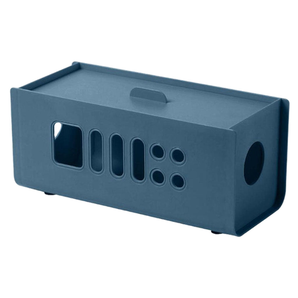 Cable Management Box Cord Hider Box to Hide Cords for Home Office TV Cables Blue