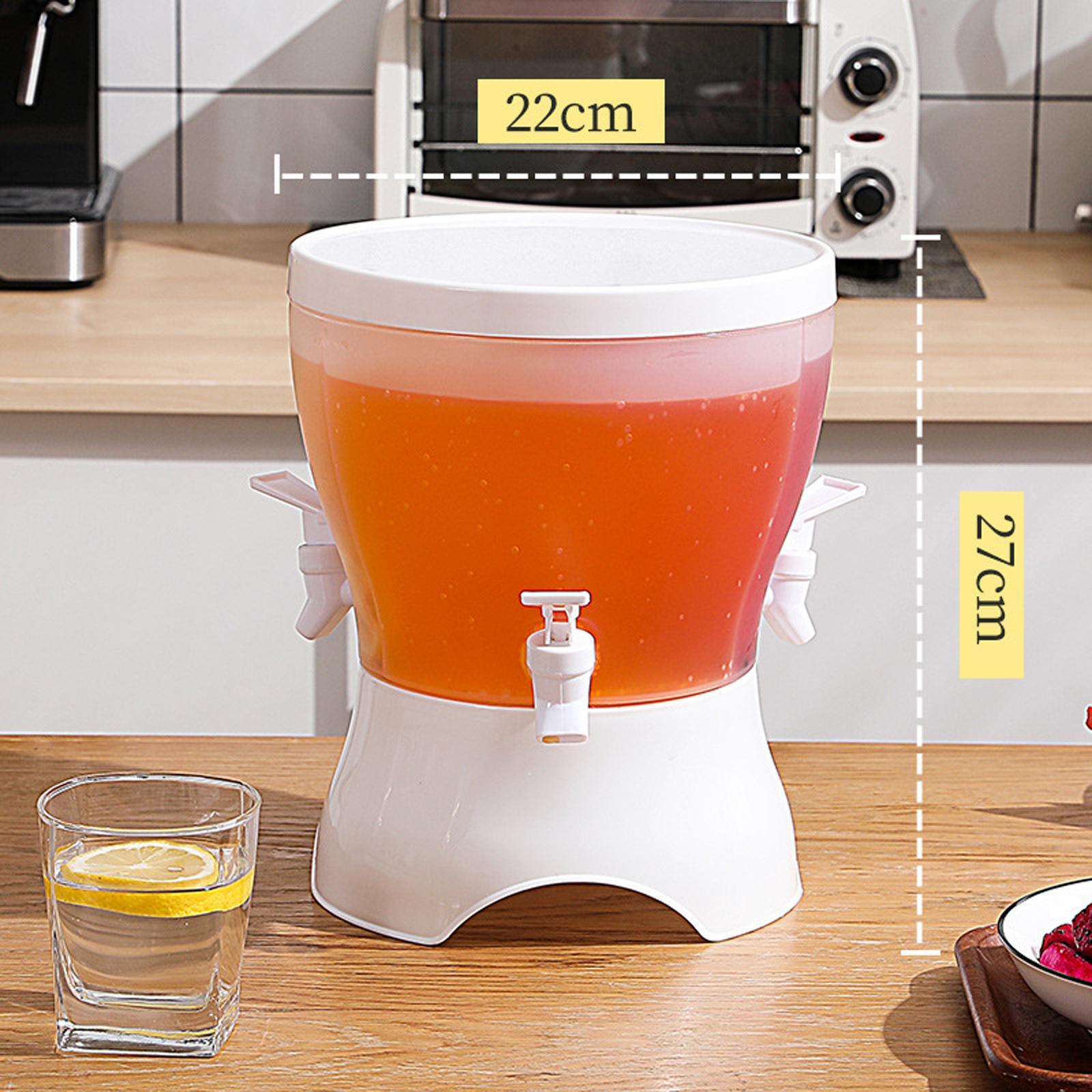 Cold Water Bucket with 3 Compartments and Faucet Juice Dispenser Beverage