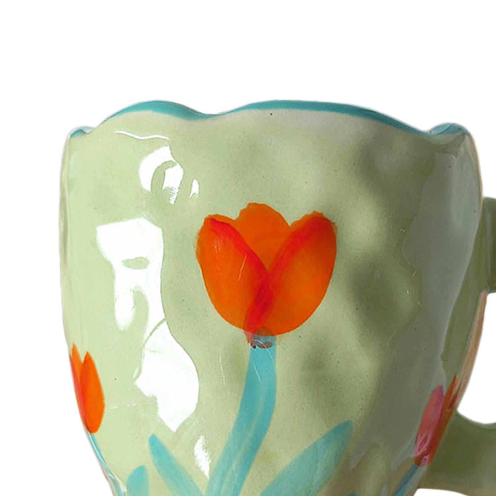 Ceramic Coffee Mugs Cups Breakfast Juice Milk Water Cups Gift Green