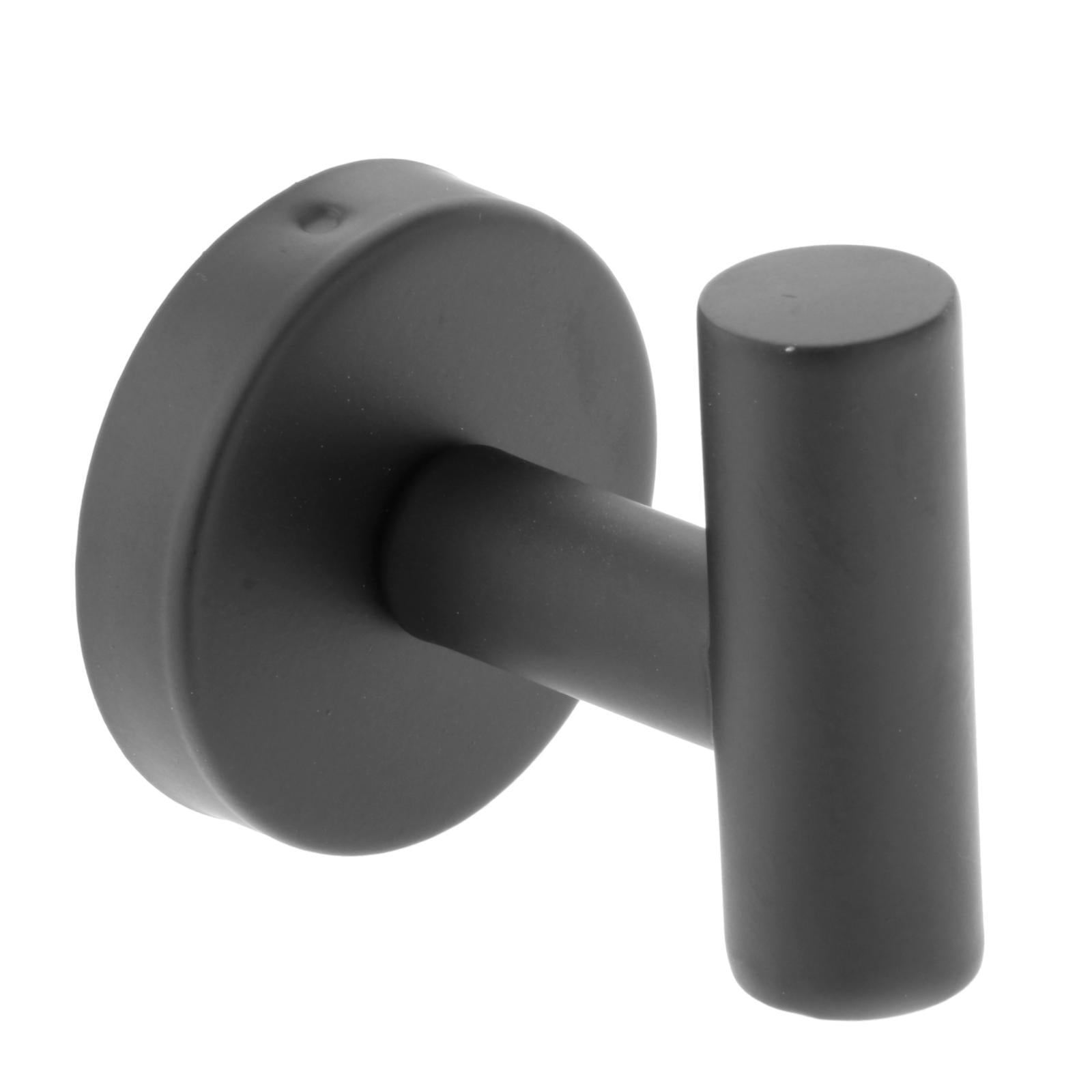 Bathroom Hardware Set Towel Rack Wall Mounted Toilet Paper Holder Black